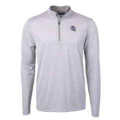 Buffalo Bills Cutter & Buck Big & Tall Virtue Eco Pique Micro Stripe Tri-Blend Quarter-Zip Jacket - Gray sale