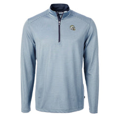 Los Angeles Chargers Cutter & Buck Big & Tall Virtue Eco Pique Micro Stripe Tri-Blend Quarter-Zip Jacket - Powder Blue discount