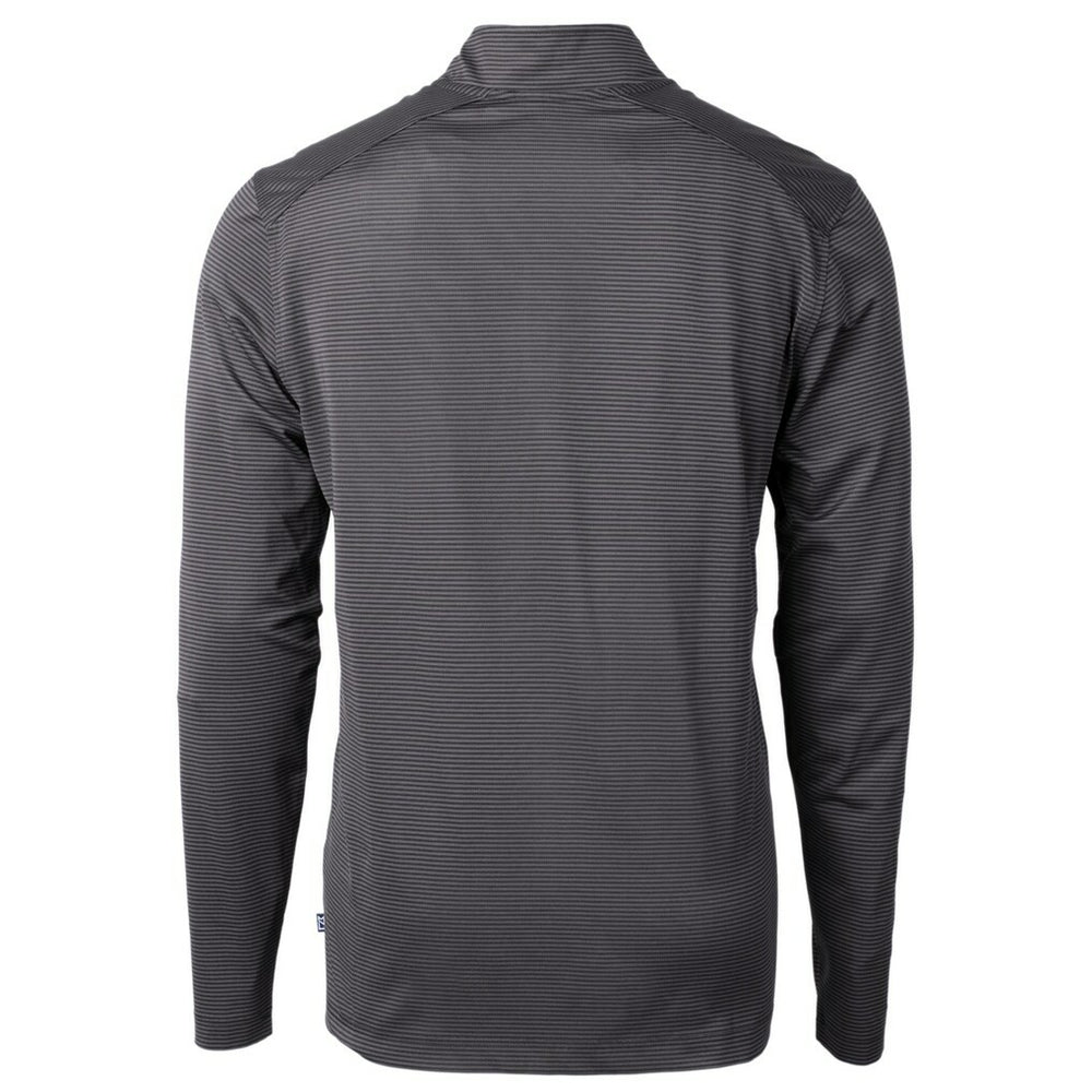 Minnesota Vikings Cutter & Buck Big & Tall Virtue Eco Pique Micro Stripe Tri-Blend Quarter-Zip Jacket - Black discount