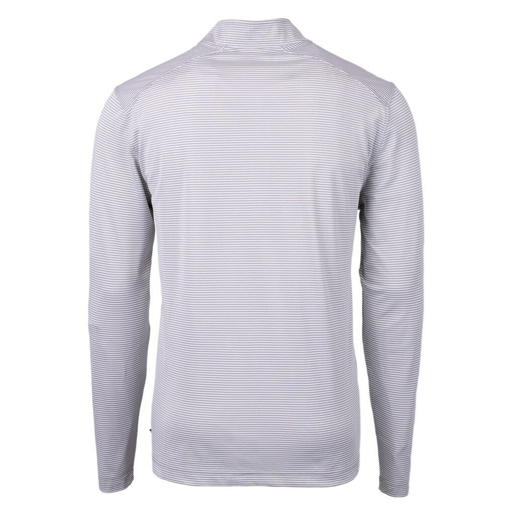 Buffalo Bills Cutter & Buck Big & Tall Virtue Eco Pique Micro Stripe Tri-Blend Quarter-Zip Jacket - Gray outlet