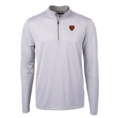 Chicago Bears Cutter & Buck Big & Tall Virtue Eco Pique Micro Stripe Tri-Blend Quarter-Zip Jacket - Gray outlet