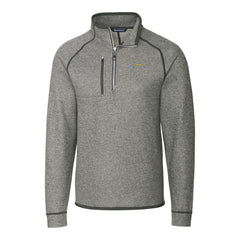 Los Angeles Chargers Cutter & Buck Big & Tall Mainsail Sweater-Knit Raglan Half-Zip Jacket - Heather Gray on sale