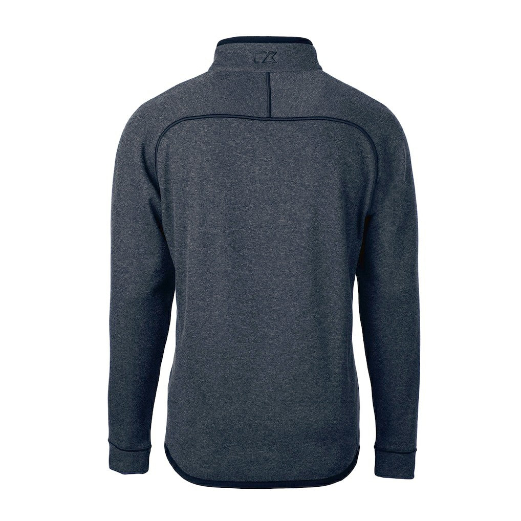 Miami Dolphins Cutter & Buck Big & Tall Mainsail Sweater-Knit Half-Zip Jacket - Heather Navy outlet