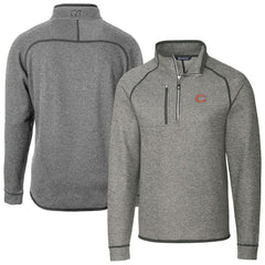 Chicago Bears Cutter & Buck Big & Tall Mainsail Sweater-Knit Half-Zip Jacket - Heather Gray sale