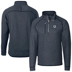 Indianapolis Colts Cutter & Buck Big & Tall Mainsail Sweater-Knit Half-Zip Jacket - Heather Navy online