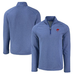Buffalo Bills Cutter & Buck Peshastin Eco Fleece Tri-Blend Raglan Recycled Quarter-Zip Jacket - Heather Royal discount