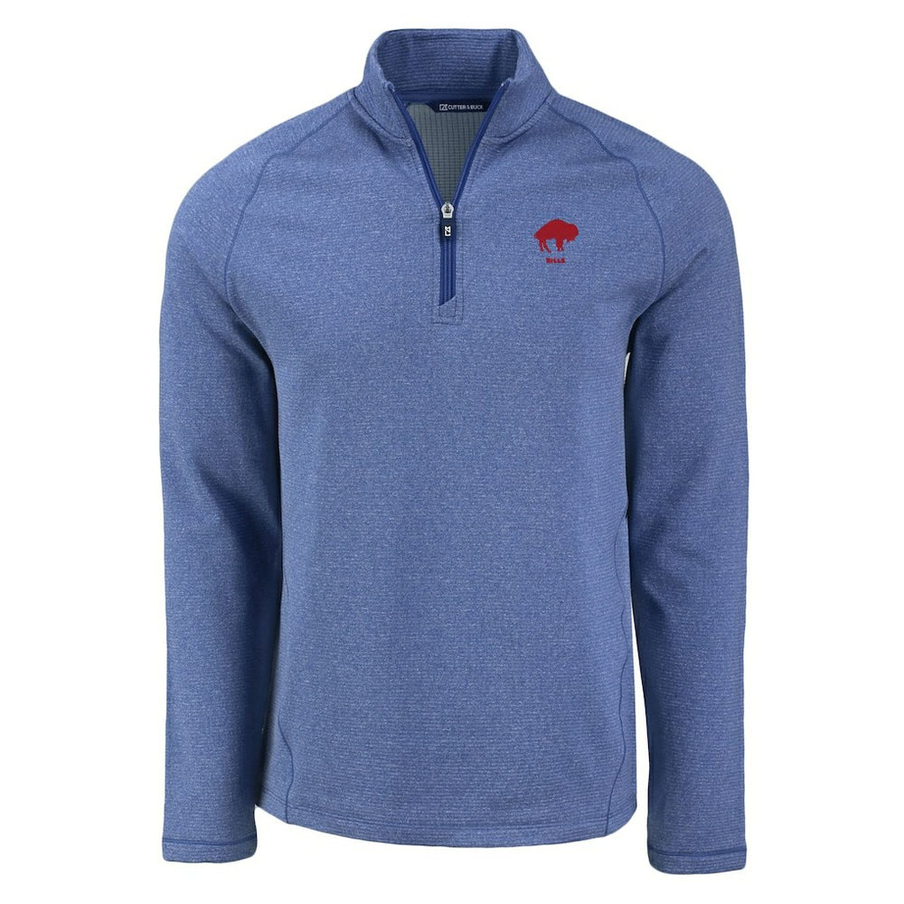 Buffalo Bills Cutter & Buck Peshastin Eco Fleece Tri-Blend Raglan Recycled Quarter-Zip Jacket - Heather Royal discount