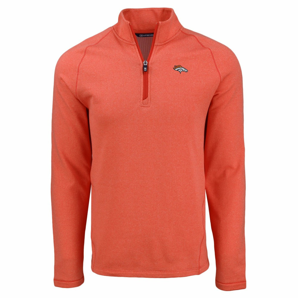 Denver Broncos Cutter & Buck Peshastin Eco Fleece Tri-Blend Raglan Recycled Quarter-Zip Jacket - Heather Orange cheap