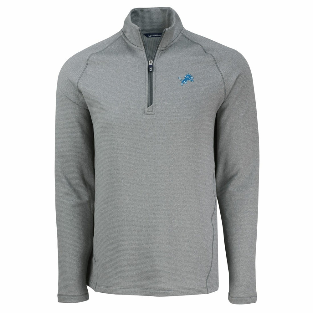 Detroit Lions Cutter & Buck Peshastin Eco Fleece Tri-Blend Raglan Recycled Quarter-Zip Jacket - Heather Gray outlet