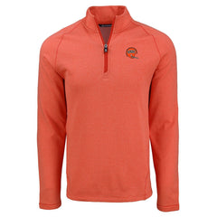 Cincinnati Bengals Cutter & Buck Peshastin Eco Fleece Tri-Blend Raglan Recycled Quarter-Zip Jacket - Heather Orange for sale