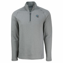 Detroit Lions Cutter & Buck Peshastin Eco Fleece Tri-Blend Raglan Recycled Quarter-Zip Jacket - Heather Gray online