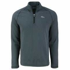 Denver Broncos Cutter & Buck Peshastin Eco Fleece Tri-Blend Raglan Recycled Quarter-Zip Jacket - Heather Black online