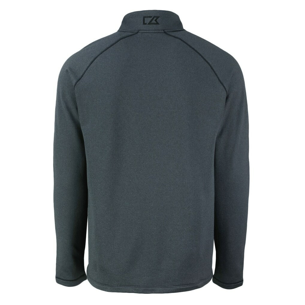 Green Bay Packers Cutter & Buck Peshastin Eco Fleece Tri-Blend Raglan Recycled Quarter-Zip Jacket - Heather Black on sale