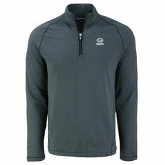 Green Bay Packers Cutter & Buck Peshastin Eco Fleece Tri-Blend Raglan Recycled Quarter-Zip Jacket - Heather Black sale