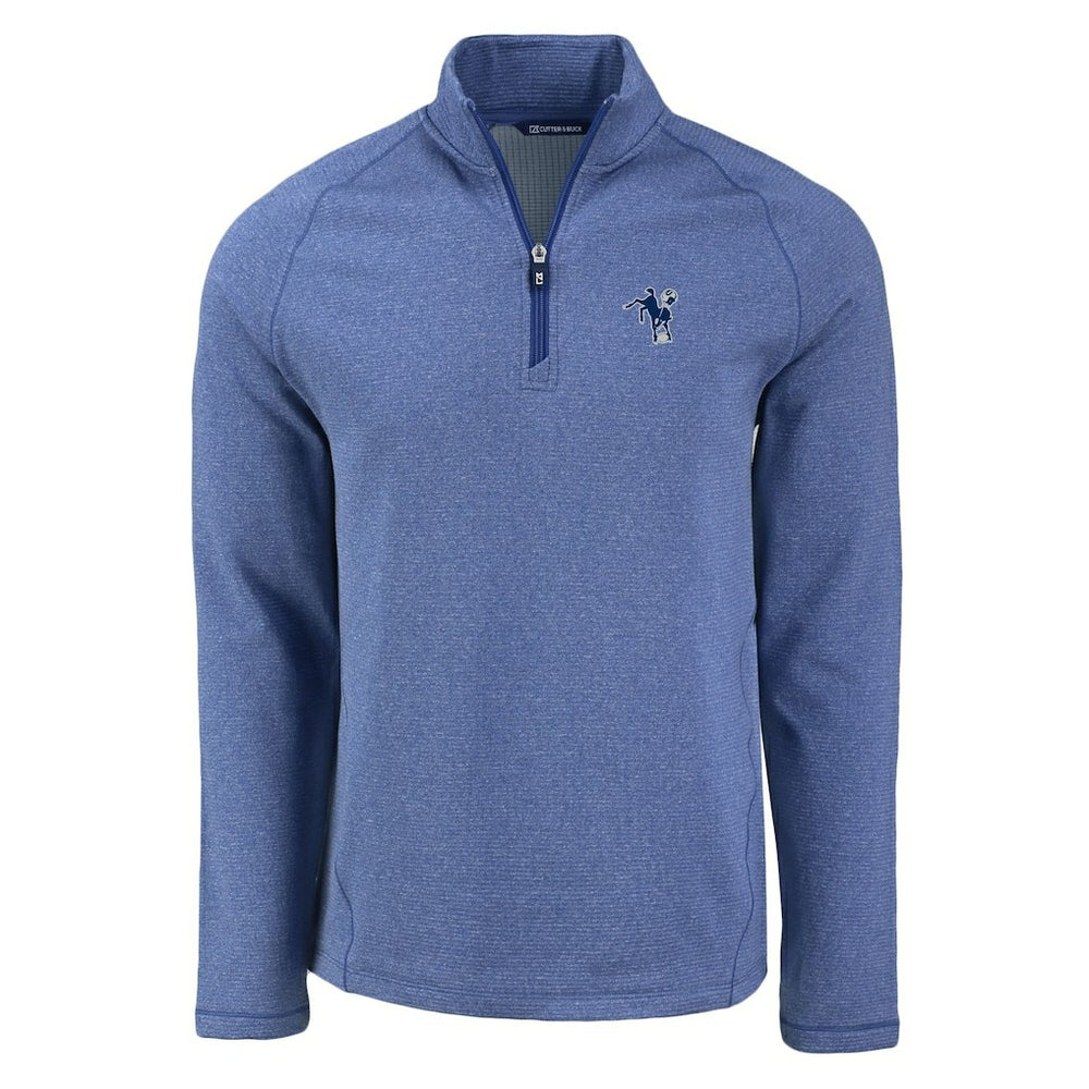 Indianapolis Colts Cutter & Buck Peshastin Eco Fleece Tri-Blend Raglan Recycled Quarter-Zip Jacket - Heather Royal outlet