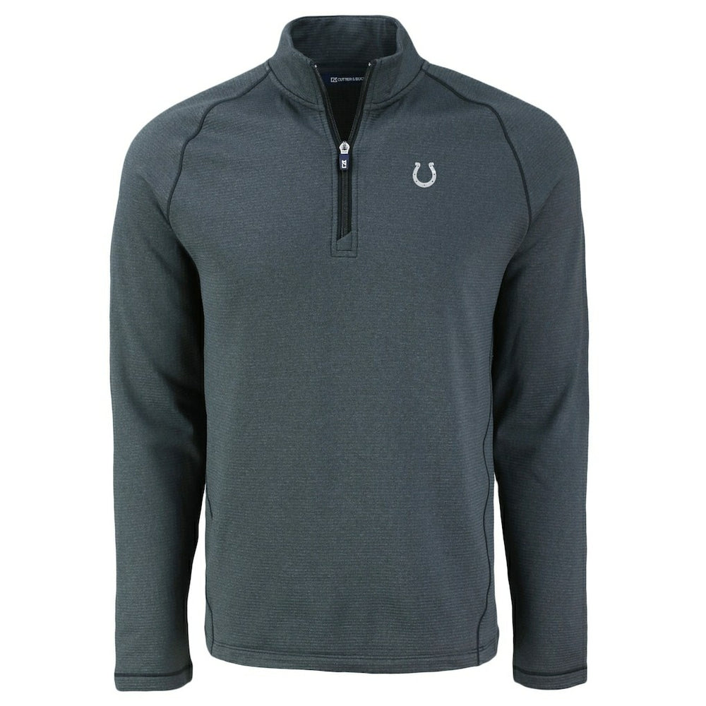 Indianapolis Colts Cutter & Buck Peshastin Eco Fleece Tri-Blend Raglan Recycled Quarter-Zip Jacket - Heather Black cheap