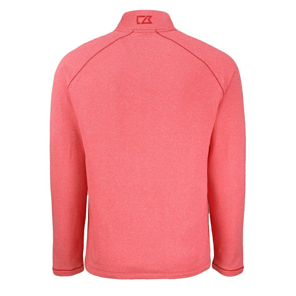 Kansas City Chiefs Cutter & Buck Peshastin Eco Fleece Tri-Blend Raglan Recycled Quarter-Zip Jacket - Heather Red discount