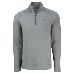 Minnesota Vikings Cutter & Buck Peshastin Eco Fleece Tri-Blend Raglan Recycled Quarter-Zip Jacket - Heather Gray online