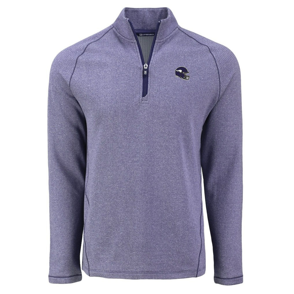 Minnesota Vikings Cutter & Buck Peshastin Eco Fleece Tri-Blend Raglan Recycled Quarter-Zip Jacket - Heather Purple discount
