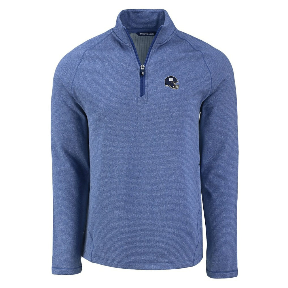 New York Giants Cutter & Buck Peshastin Eco Fleece Tri-Blend Raglan Recycled Quarter-Zip Jacket - Heather Royal outlet