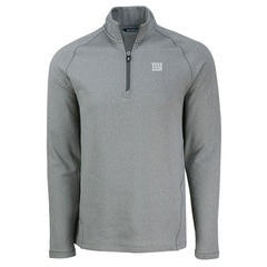 New York Giants Cutter & Buck Peshastin Eco Fleece Tri-Blend Raglan Recycled Quarter-Zip Jacket - Heather Gray cheap