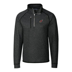 Arizona Cardinals Cutter & Buck Big & Tall Mainsail Sweater-Knit Raglan Half-Zip Jacket - Heather Charcoal cheap