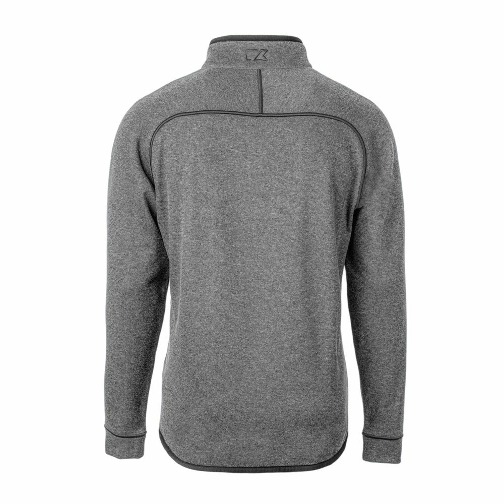 Philadelphia Eagles Cutter & Buck Big & Tall Mainsail Sweater-Knit Raglan Half-Zip Jacket - Heather Gray sale