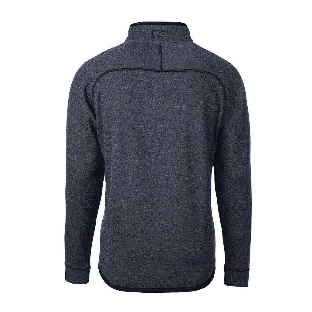 Los Angeles Chargers Cutter & Buck Big & Tall Mainsail Sweater-Knit Raglan Half-Zip Jacket - Heather Navy cheap