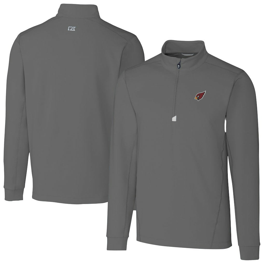 Arizona Cardinals Cutter & Buck Big & Tall Traverse Stretch Quarter-Zip Top - Gray outlet