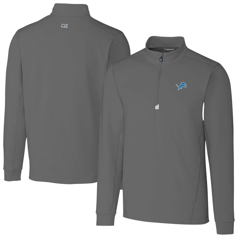 Detroit Lions Cutter & Buck Big & Tall Traverse Stretch Quarter-Zip Top - Gray online
