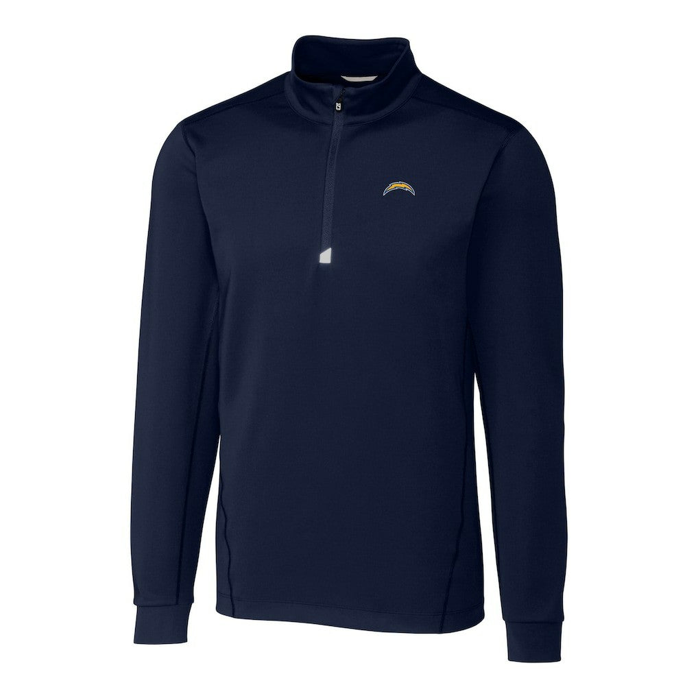 Los Angeles Chargers Cutter & Buck Big & Tall Traverse Stretch Quarter-Zip Top - Navy discount