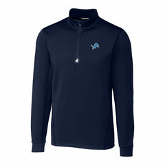 Detroit Lions Cutter & Buck Big & Tall Traverse Stretch Quarter-Zip Top - Navy sale
