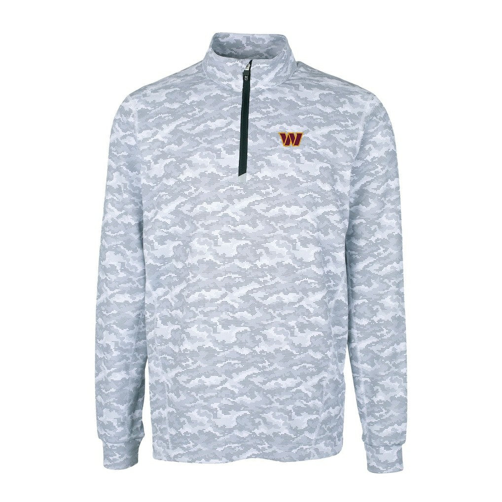 Washington Commanders Cutter & Buck Big & Tall Traverse Eco Camo Tri-Blend DryTec Quarter-Zip Jacket - Charcoal online