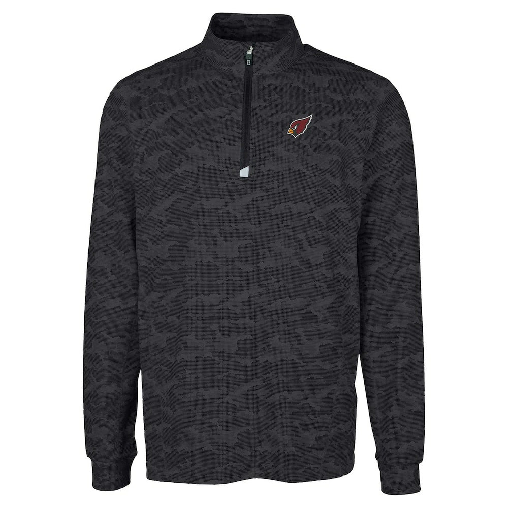 Arizona Cardinals Cutter & Buck Big & Tall Traverse Eco Camo Tri-Blend DryTec Quarter-Zip Jacket - Black outlet