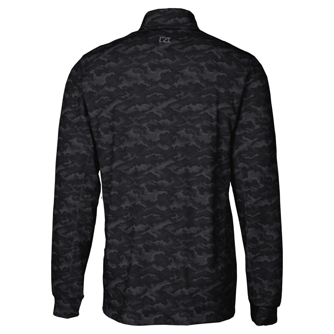 Detroit Lions Cutter & Buck Big & Tall Traverse Eco Camo Tri-Blend DryTec Quarter-Zip Jacket - Black for sale