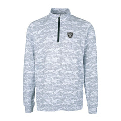 Las Vegas Raiders Cutter & Buck Big & Tall Traverse Eco Camo Tri-Blend DryTec Quarter-Zip Jacket - Charcoal for sale