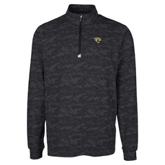 Jacksonville Jaguars Cutter & Buck Big & Tall Traverse Eco Camo Tri-Blend DryTec Quarter-Zip Jacket - Black online