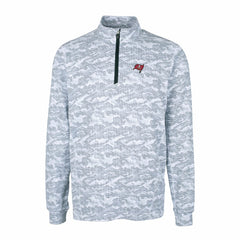 Tampa Bay Buccaneers Cutter & Buck Big & Tall Traverse Eco Camo Tri-Blend DryTec Quarter-Zip Jacket - Charcoal sale