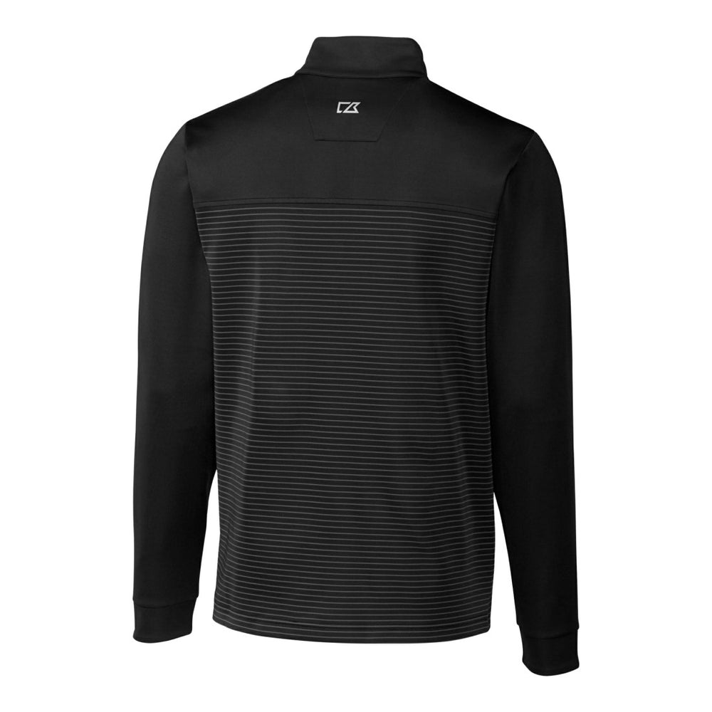 Detroit Lions Cutter & Buck Traverse Eco Stripe Tri-Blend DryTec Quarter-Zip Jacket - Black discount