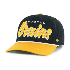 Boston Bruins '47 Dropshadow Rope Hitch Adjustable Hat Black/Gold