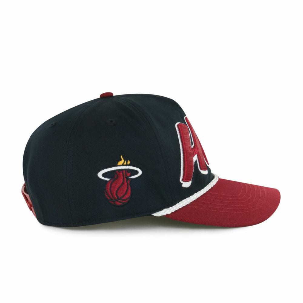 Miami Heat '47 Dropshadow Rope Hitch Adjustable Hat - Black/Red | 47 brand shop