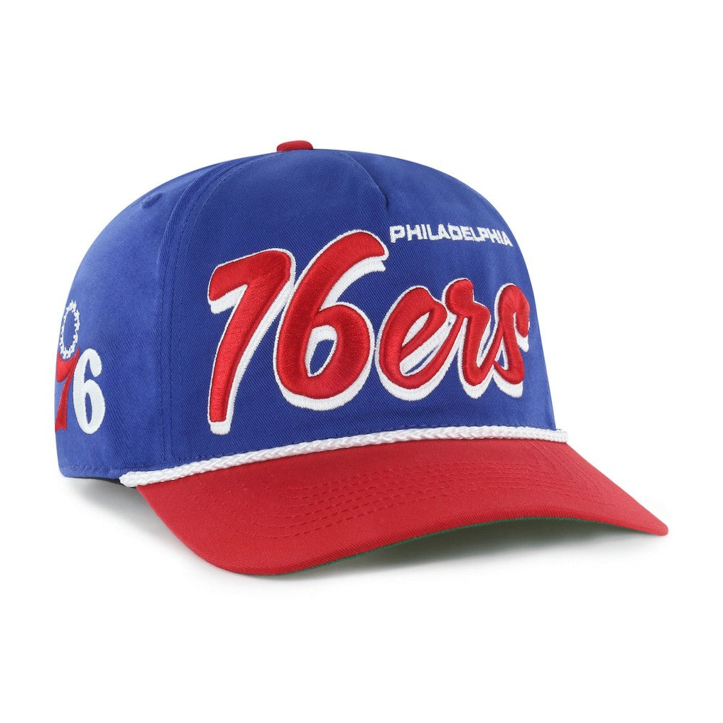 Philadelphia 76ers '47 Dropshadow Rope Hitch Adjustable Hat - Royal/Red | 47 brand online