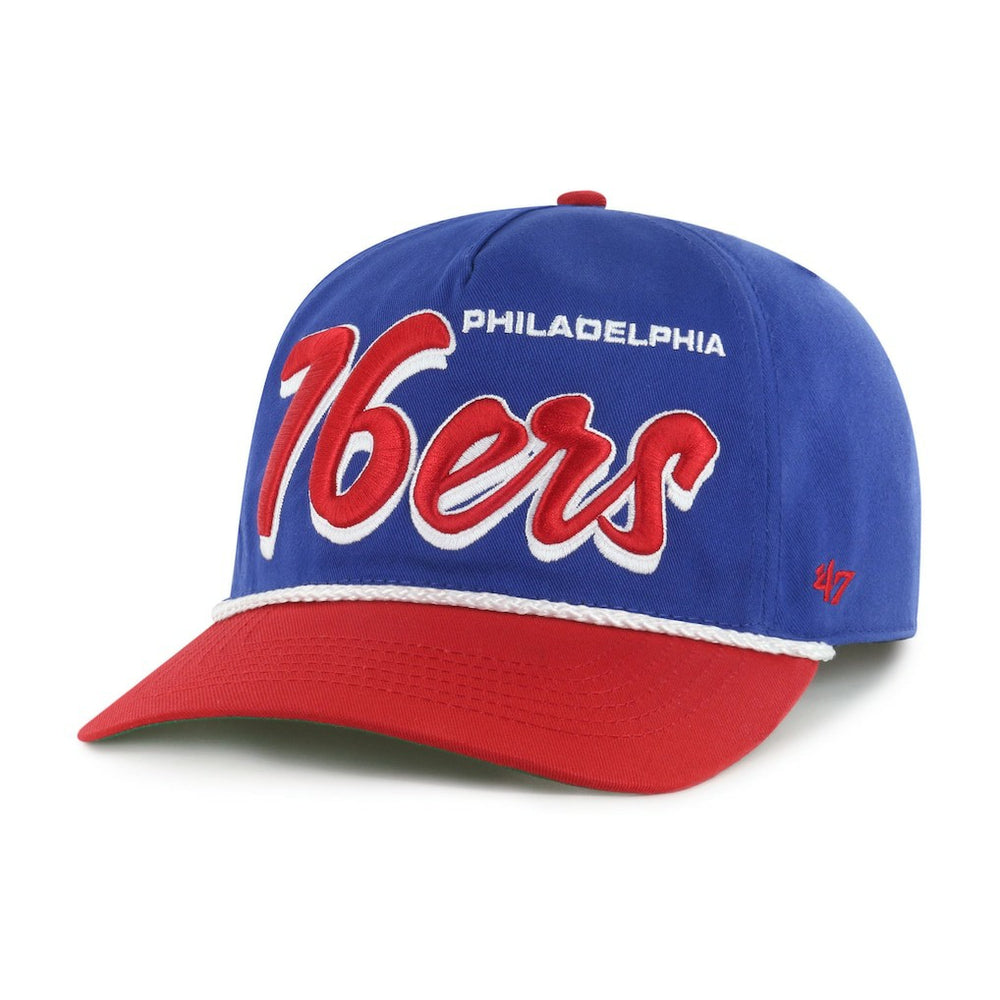Philadelphia 76ers '47 Dropshadow Rope Hitch Adjustable Hat - Royal/Red | 47 brand online