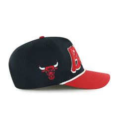 Chicago Bulls '47 Dropshadow Rope Hitch Adjustable Hat - Black/Red | 47 brand for sale