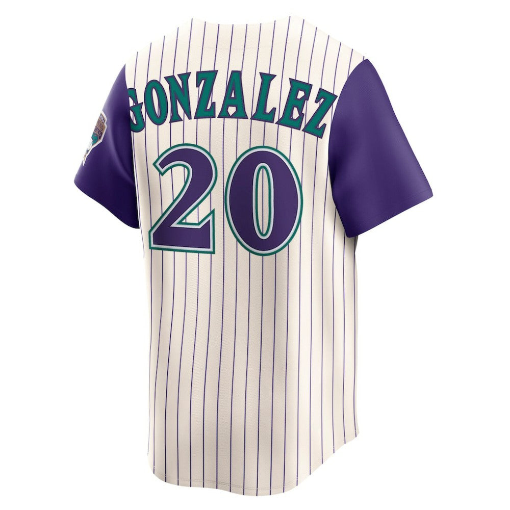 Luis Gonzalez Arizona Diamondbacks Throwback Cooperstown Collection Limited Jersey - Cream | Nike