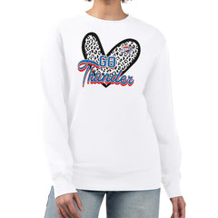Oklahoma City Thunder G-III 4Her by Carl Banks Women's Leopard Heart Fleece Pullover Sweatshirt - White outlet