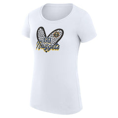 Denver Nuggets G-III 4Her by Carl Banks Women's Super-Slim Fit Lightweight Leopard Heart T-Shirt sale - White discount