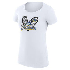 Golden State Warriors G-III 4Her by Carl Banks Women's Super-Slim Fit Lightweight Leopard Heart T-Shirt sale - White online