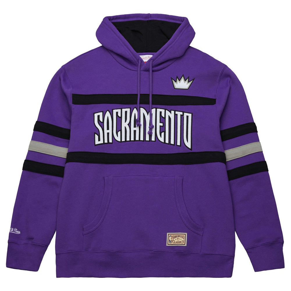 Sacramento Kings Hardwood Classics Nights Head Coach Pullover Hoodie - Purple | Mitchell & Ness on sale