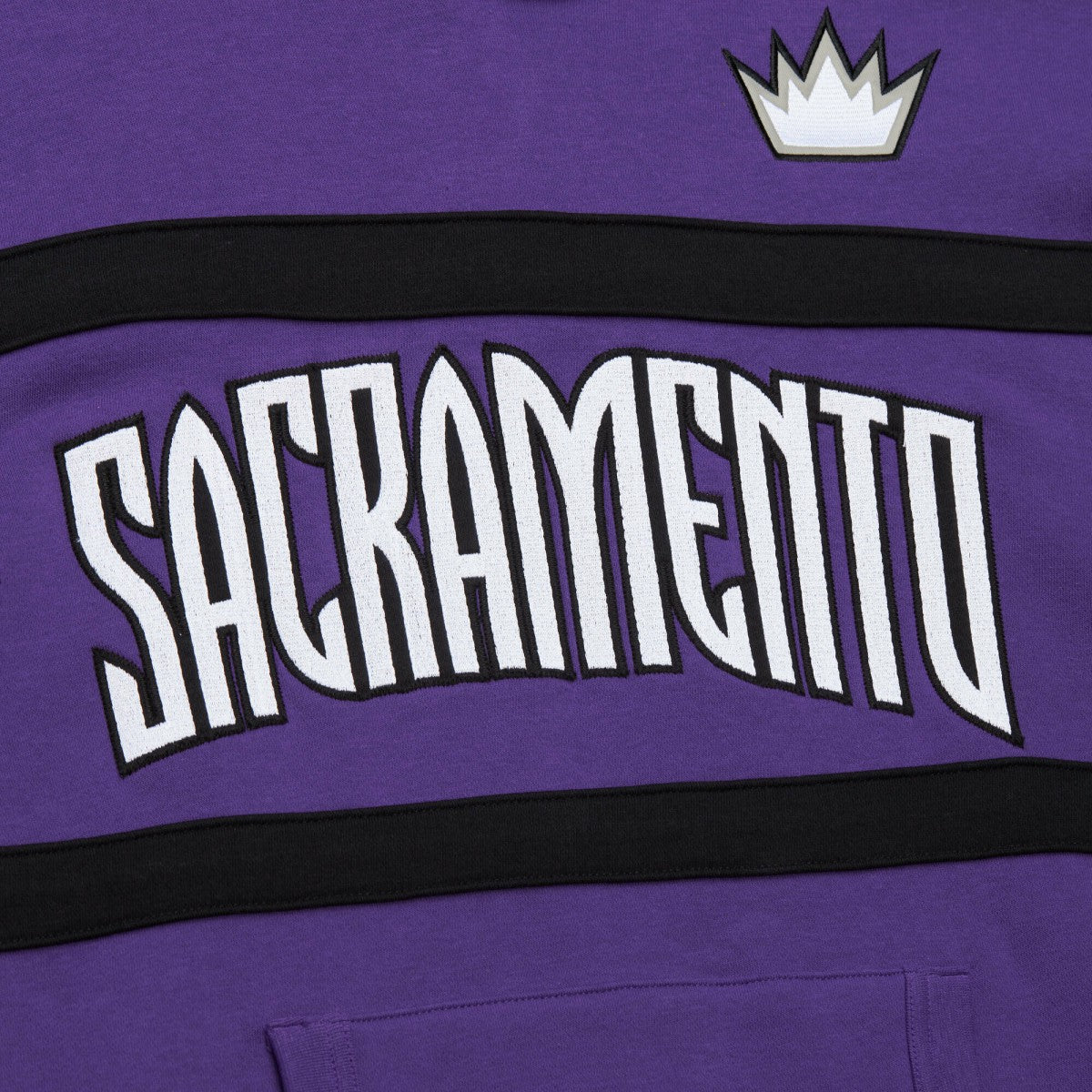 Sacramento Kings Hardwood Classics Nights Head Coach Pullover Hoodie - Purple | Mitchell & Ness on sale